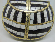 india Mosaic stone metal clutch purse