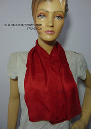 Solid color Solid Color Long Strip Silk Scarf Headband
