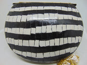 india Mosaic stone metal clutch purse