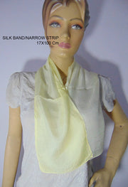 Solid color Solid Color Long Strip Silk Scarf Headband