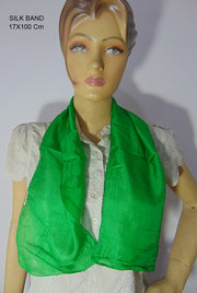 Solid color Solid Color Long Strip Silk Scarf Headband