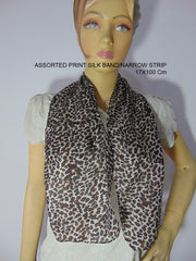 Solid color Solid Color Long Strip Silk Scarf Headband
