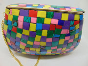 Multi Handmade metal Mosaic stone purse clutch