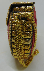 Stone shell mosaic metal bag ethnic bridal clutch