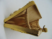 Handmade Beaded Pearl Metal Clutch Purse