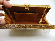 Handmade Beaded Pearl Metal Clutch Purse