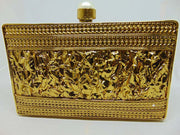 Brass Metal Pearl shell Clutch Purse