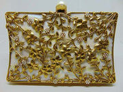 Pearl & Metal decoration Clutch Purse