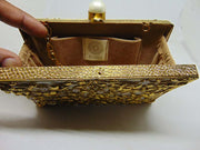 Pearl & Metal decoration Clutch Purse