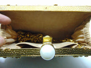 Pearl & Metal decoration Clutch Purse
