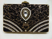 Brass Metal pearl bag clutch Purse