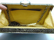 Brass Metal pearl bag clutch Purse