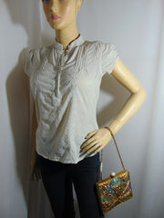 Handmade Beaded Pearl Metal Clutch Purse