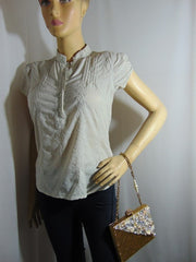 Brass Metal Pearl shell Clutch Purse