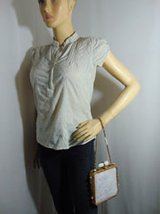 MOP brass Metal bag stone decoration Clutch Purse