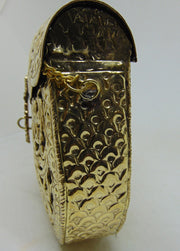 Hand carving Vintage Indian Women metal clutch Bag