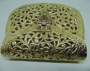 Hand carving Vintage Indian Women metal clutch Bag