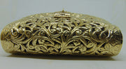 Hand carving Vintage Indian Women metal clutch Bag