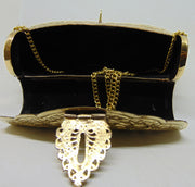 Hand carving Vintage Indian Women metal clutch Bag