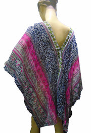 CHIFFON BUTTON KAFTAN PONCHOO