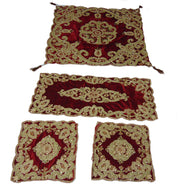 cashmere embroidery Chenille 4 pcs Table Cover