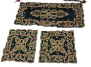 cashmere embroidery Chenille 4 pcs Table Cover