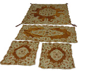 cashmere embroidery Chenille 4 pcs Table Cover