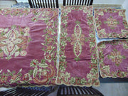 cashmere embroidery Chenille 4 pcs Table Cover