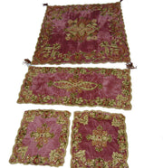 cashmere embroidery Chenille 4 pcs Table Cover