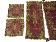 cashmere embroidery Chenille 4 pcs Table Cover