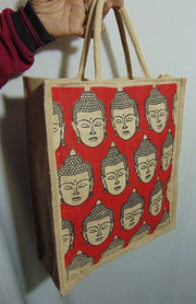 Buddha Print Jute Shopping Bag(14