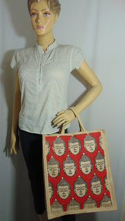 Buddha Print Jute Shopping Bag(14