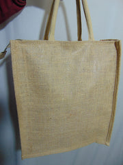 Geometric Print Jute Tote Bag(12