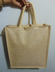 umbrella Print Jute Tote Bag(12