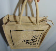 Not another plastic print jute bag(12