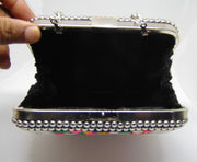 Clutch Multi color Mosaic Metal Women Purse