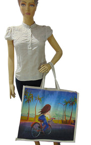Laminated Canvas car Digital Print Bag