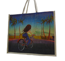 Laminated Canvas car Digital Print Bag