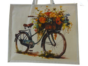 Laminated Canvas flower Digital Print Bag