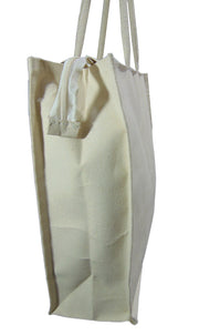 Large size laminated canvas plain tote bag