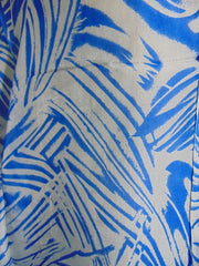 Geometric print long silk scarf