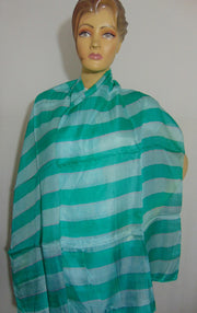 stripe Printed Silk Scarf Indian