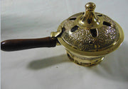 Carved Polish Charcoal Incense Burner with handle