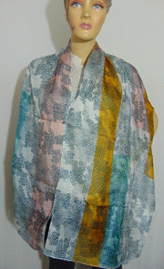 Geometric Print Silk Scarf