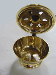 Carved Polish Charcoal Incense Burner with handle