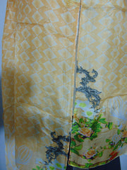 Geometric Print Silk Scarf