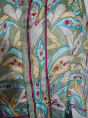 Geometric Print Silk Scarf