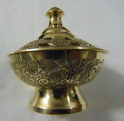 Carved Polish Decorative Charcoal Incense Burner