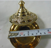 Carved Polish Decorative Charcoal Incense Burner