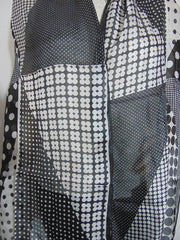 Geometric Print Silk Scarf